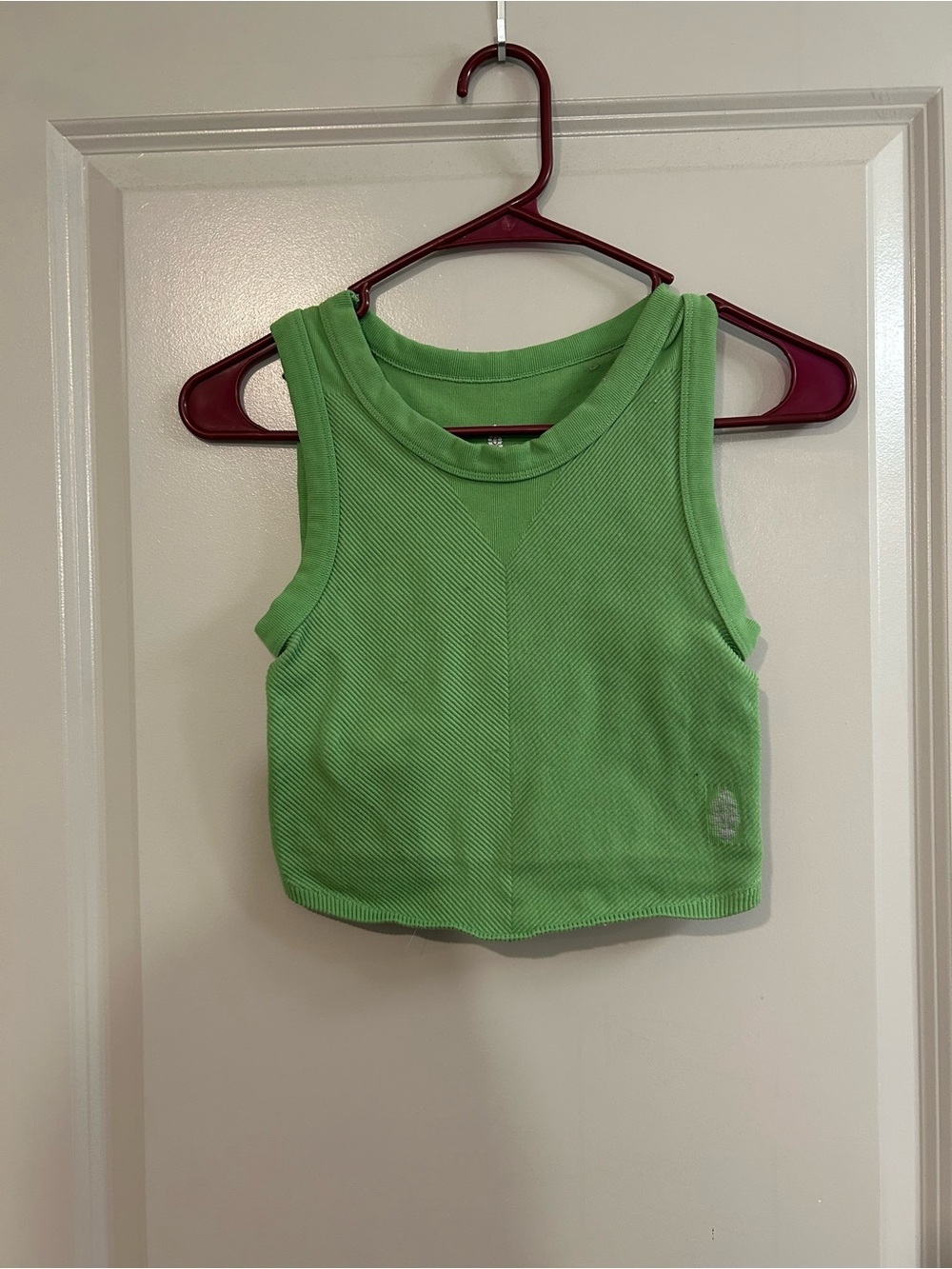 FP Movement by Free People Lime Green Ribbed Crop Tank